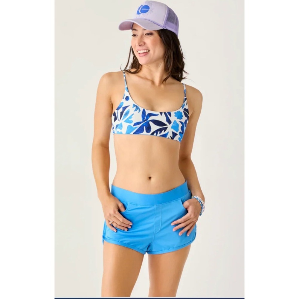 Carve Designs Lorenzo Swim Shorts Women's Blue Built-In Liner Pockets Size Large